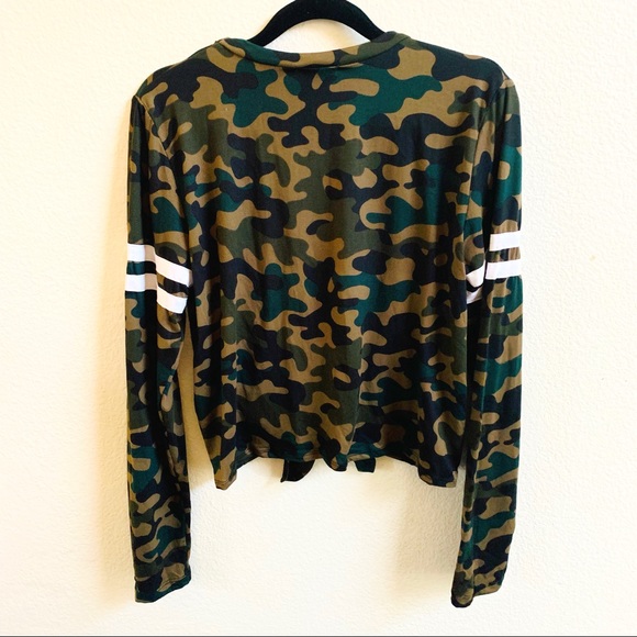 Camouflage cropped long sleeve tee - Picture 3 of 5